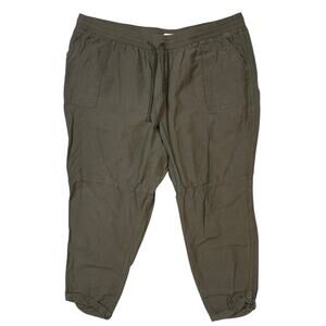 Maurice's Women's Size 22W Elastic Waist Olive Green Jogger Pants # 3350